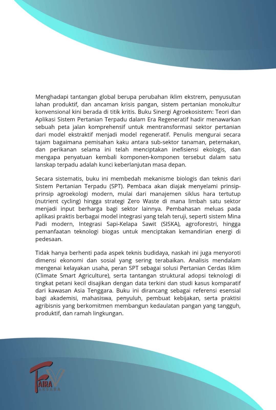 Thumbnail Buku SINERGI AGROEKOSISTEM: TEORI DAN APLIKASI SISTEM  PERTANIAN TERPADU DALAM ERA REGENERATIF